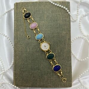 Vintage Gold Scarab Wind-Up Watch